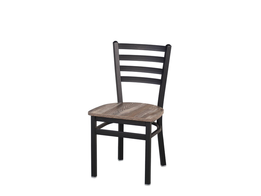 BFM Seating - Lima Ladder Back Chair - Relic Seat - Steel Frame - (BFM - 2160C) - SchoolOutlet