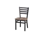 BFM Seating - Lima Ladder Back Chair - Relic Seat - Steel Frame - (BFM - 2160C) - SchoolOutlet