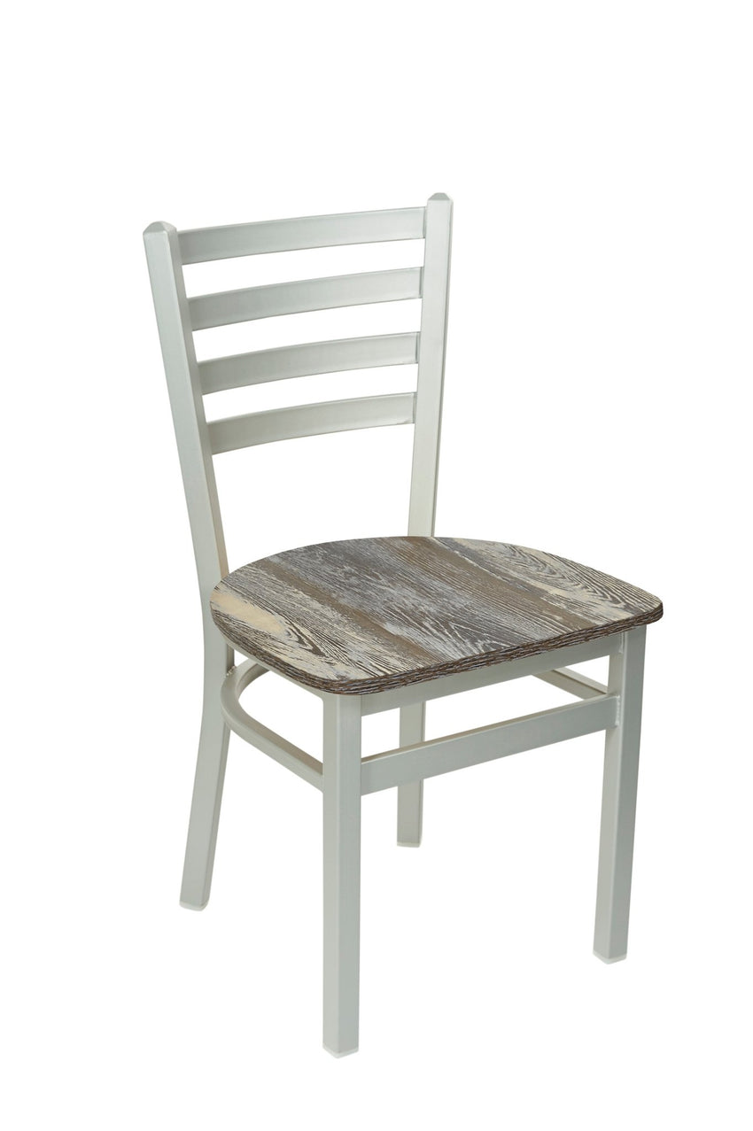 BFM Seating - Lima Ladder Back Chair - Relic Seat - Steel Frame - (BFM - 2160C) - SchoolOutlet