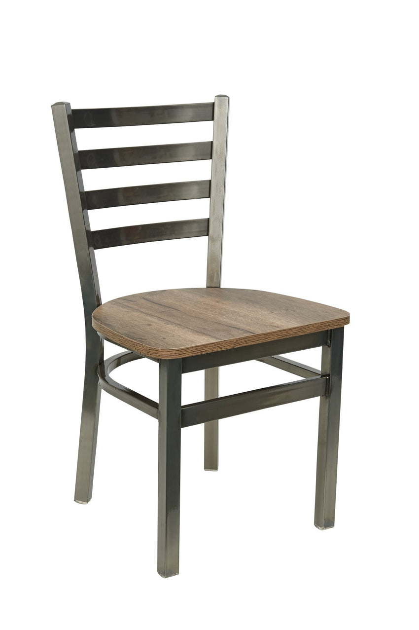 BFM Seating - Lima Ladder Back Chair - Relic Seat - Steel Frame - (BFM - 2160C) - SchoolOutlet