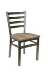 BFM Seating - Lima Ladder Back Chair - Relic Seat - Steel Frame - (BFM - 2160C) - SchoolOutlet