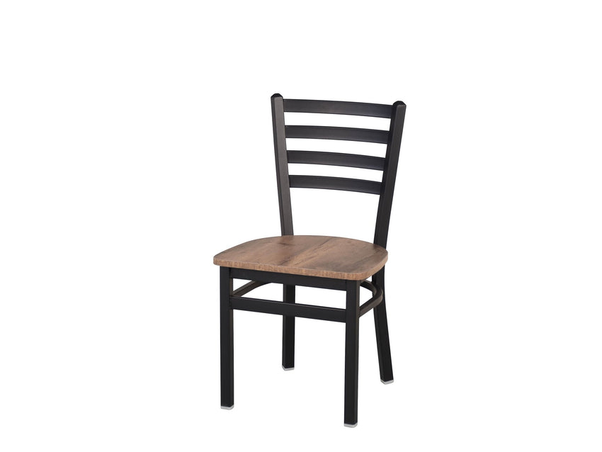 BFM Seating - Lima Ladder Back Chair - Relic Seat - Steel Frame - (BFM - 2160C) - SchoolOutlet