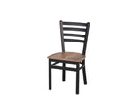 BFM Seating - Lima Ladder Back Chair - Relic Seat - Steel Frame - (BFM - 2160C) - SchoolOutlet