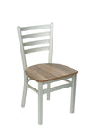 BFM Seating - Lima Ladder Back Chair - Relic Seat - Steel Frame - (BFM - 2160C) - SchoolOutlet
