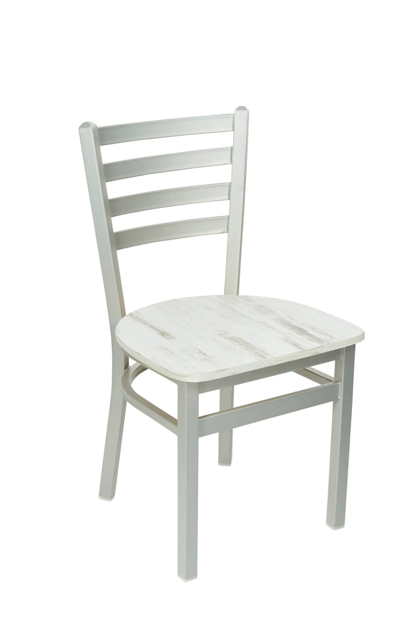 BFM Seating - Lima Ladder Back Chair - Relic Seat - Steel Frame - (BFM - 2160C) - SchoolOutlet