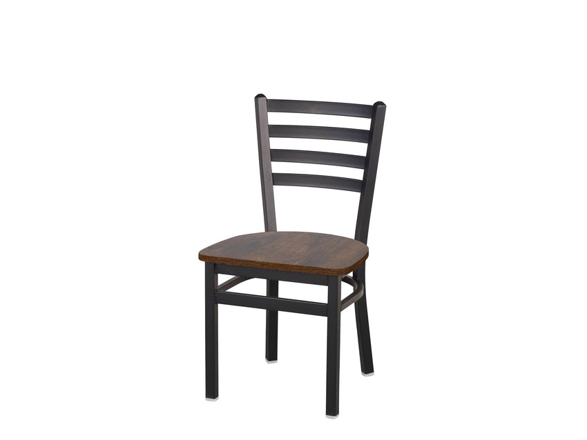 BFM Seating - Lima Ladder Back Chair - Relic Seat - Steel Frame - (BFM - 2160C) - SchoolOutlet