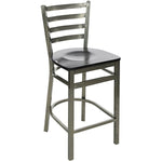 BFM Seating - Lima Ladder Back Counter Height Stool - Relic Seat - Steel Frame - (BFM - 2160H) - SchoolOutlet