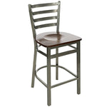 BFM Seating - Lima Ladder Back Counter Height Stool - Relic Seat - Steel Frame - (BFM - 2160H) - SchoolOutlet