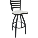 BFM Seating - Lima Ladder Back Swivel Barstool - Relic Seat - Steel Frame - (BFM - 2160S) - SchoolOutlet