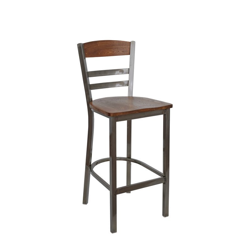BFM Seating - Barrick Steel Wood Back Bar Stool - (BFM - 2165B) - SchoolOutlet