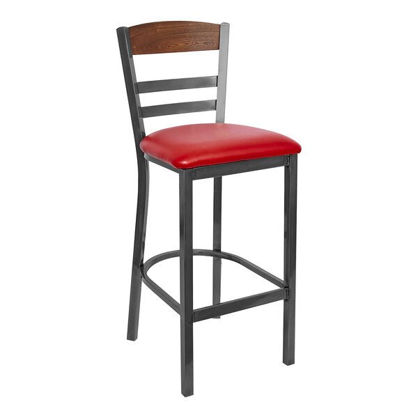 BFM Seating - Barrick Steel Wood Back Bar Stool - (BFM - 2165B) - SchoolOutlet