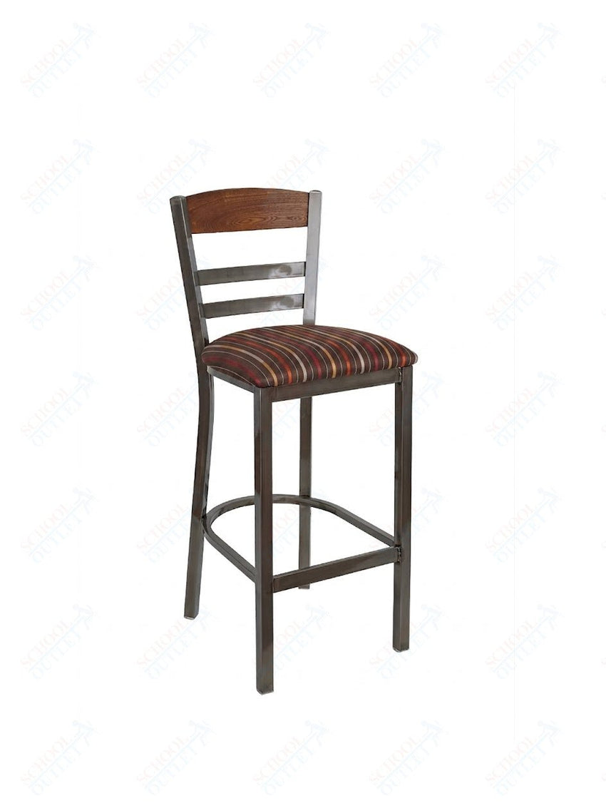 BFM Seating - Barrick Steel Wood Back Bar Stool - 29" Seat Height (BFM - 2165B) - SchoolOutlet