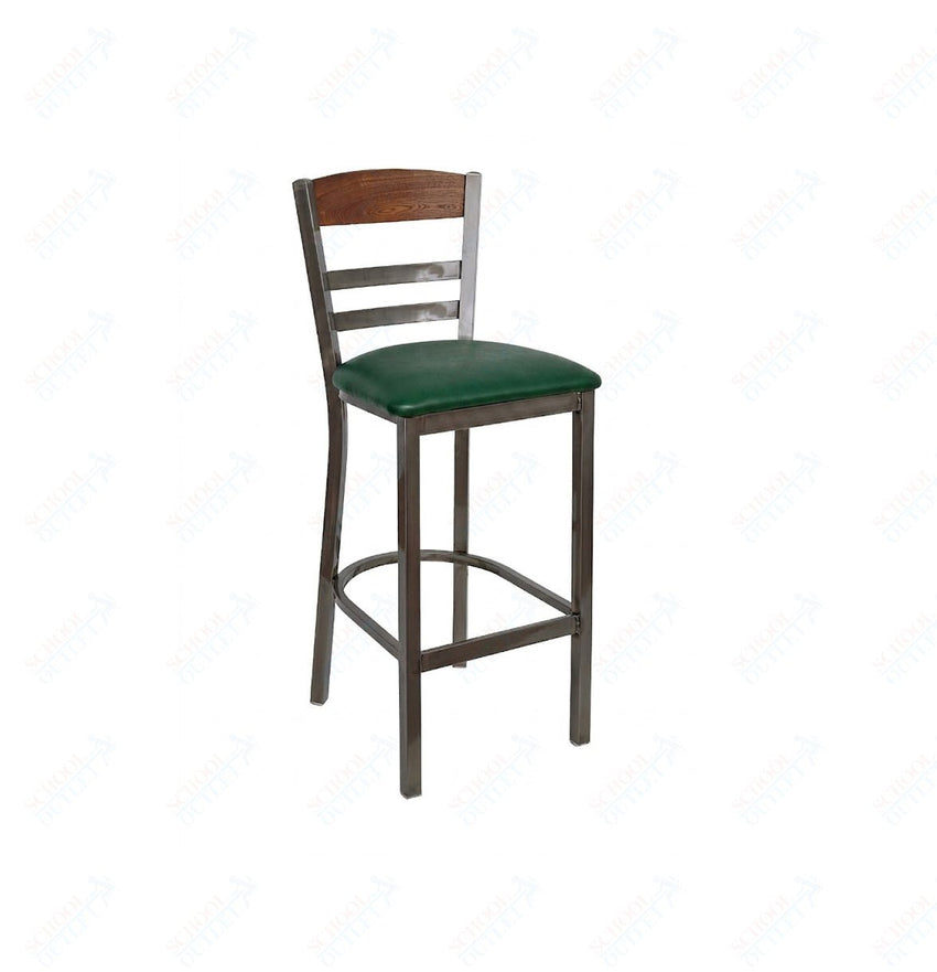 BFM Seating - Barrick Steel Wood Back Bar Stool - 29" Seat Height (BFM - 2165B) - SchoolOutlet
