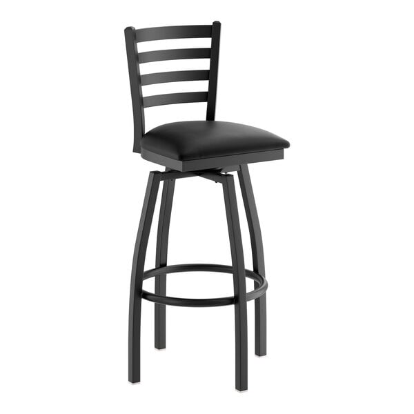 BFM Seating Bristol Swivel Barstool - Grade 4 Upholstered Seat & Back - Steel Frame - (BFM - 4301SSTT) - SchoolOutlet