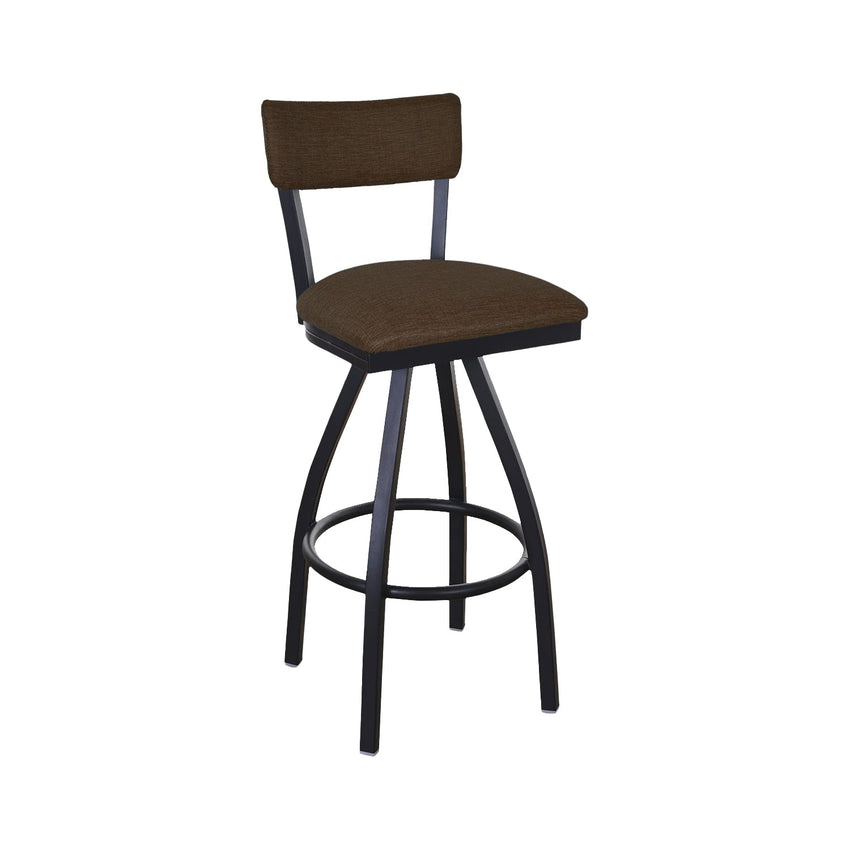 BFM Seating Bristol Swivel Barstool - Grade 4 Upholstered Seat & Back - Steel Frame - (BFM - 4301SSTT) - SchoolOutlet