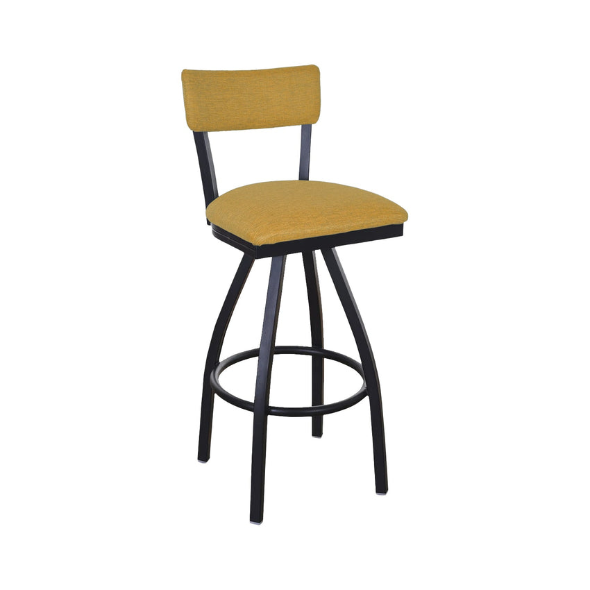 BFM Seating Bristol Swivel Barstool - Grade 4 Upholstered Seat & Back - Steel Frame - (BFM - 4301SSTT) - SchoolOutlet
