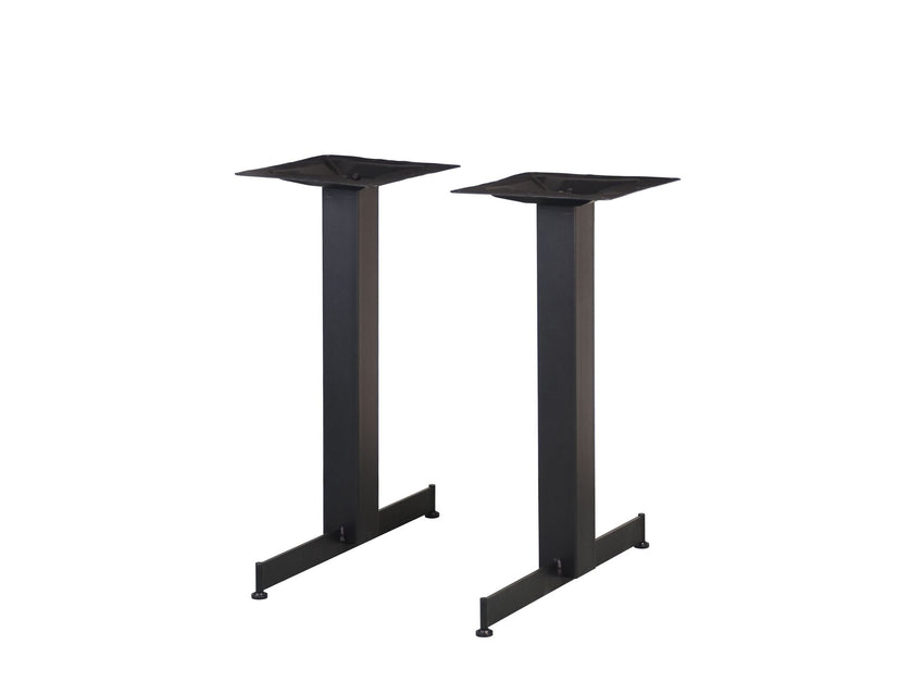 BFM Seating Jaxon - 24" End Base 2 - pc Set - Dining Height - 3" Square Columns - 11 7/8" Bolt - On Top Plates - Sand Black - (BFM - BXS) - SchoolOutlet