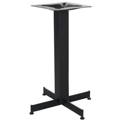 BFM Seating Jaxon - 20" x 20" Cross Base - Dining Height - 3" Square Column - 11.875" Bolt-On Top Plate- Sand Black - (BFM-BXS)
