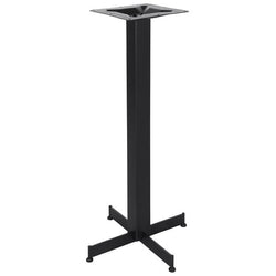 BFM Seating Jaxon - 20" x 20" Cross Base - Bar Height - 3" Square Column - 11.875" Bolt-On Top Plate- Sand Black - (BFM-BXS)