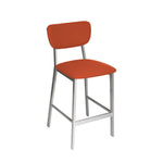 BFM Seating Hamilton Side Barstool, Grade 3 Vinyl Seat & Back - Steel Frame - Platinum Finish - (BFM - JS10B) - SchoolOutlet