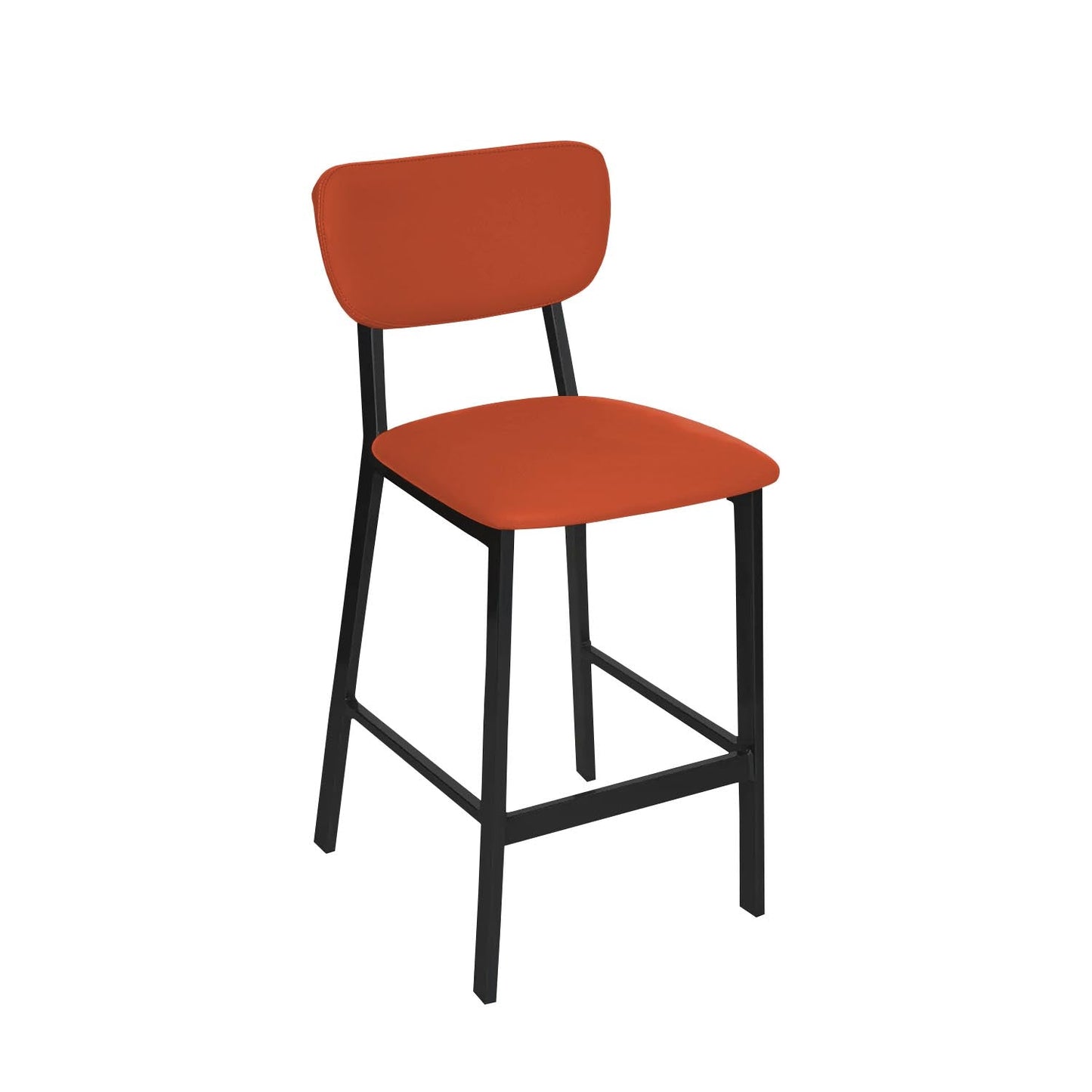 BFM Seating Hamilton Side Barstool, Grade 3 Vinyl Seat & Back - Steel Frame - Sand Black Finish(BFM - JS10B) - SchoolOutlet