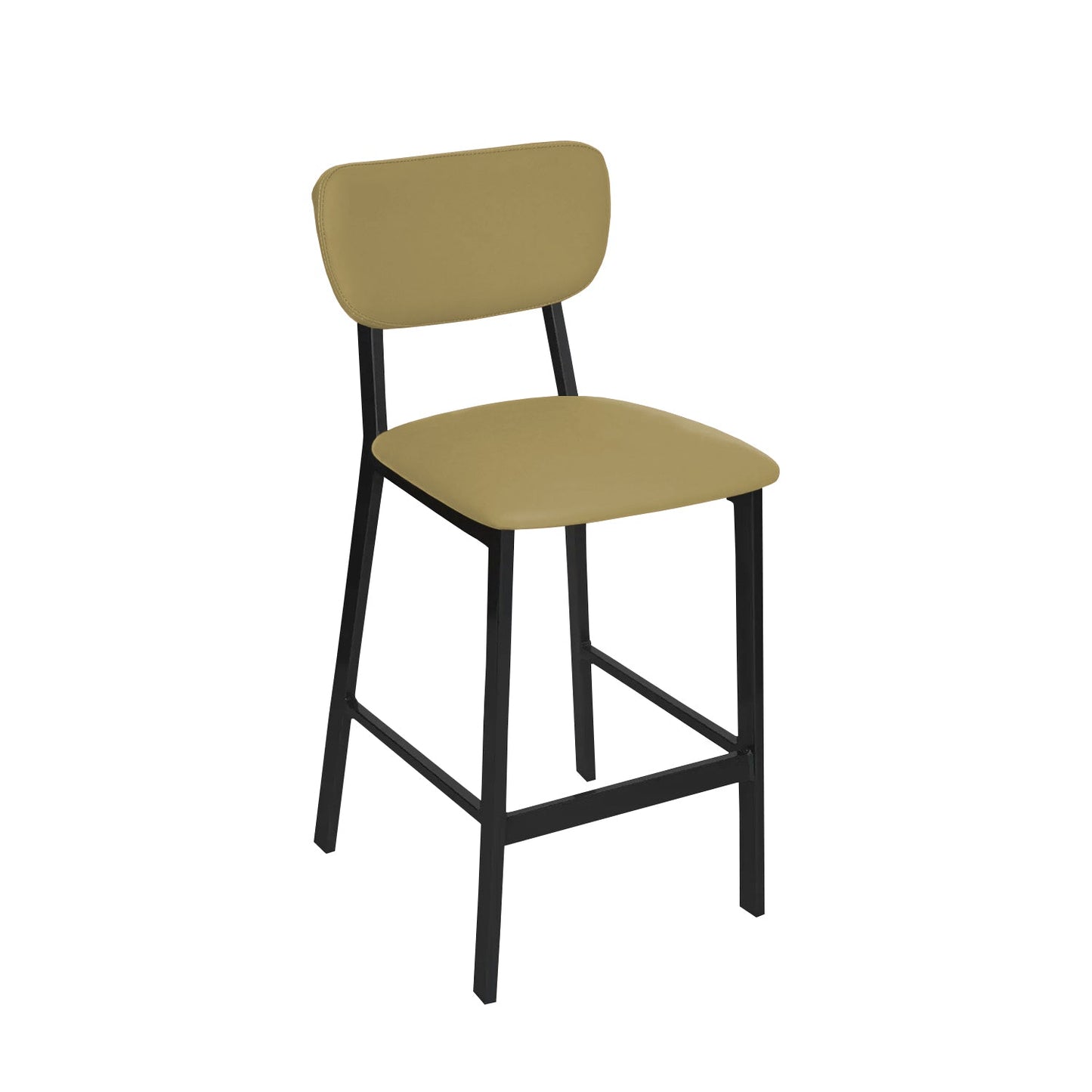 BFM Seating Hamilton Side Barstool, Grade 3 Vinyl Seat & Back - Steel Frame - Sand Black Finish(BFM - JS10B) - SchoolOutlet