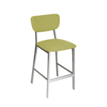 BFM Seating Hamilton Side Barstool, Grade 3 Vinyl Seat & Back - Steel Frame - Platinum Finish - (BFM - JS10B) - SchoolOutlet