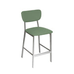 BFM Seating Hamilton Side Barstool, Grade 3 Vinyl Seat & Back - Steel Frame - Platinum Finish - (BFM - JS10B) - SchoolOutlet