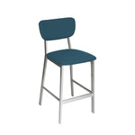 BFM Seating Hamilton Side Barstool, Grade 3 Vinyl Seat & Back - Steel Frame - Platinum Finish - (BFM - JS10B) - SchoolOutlet