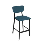 BFM Seating Hamilton Side Barstool, Grade 3 Vinyl Seat & Back - Steel Frame - Sand Black Finish(BFM - JS10B) - SchoolOutlet