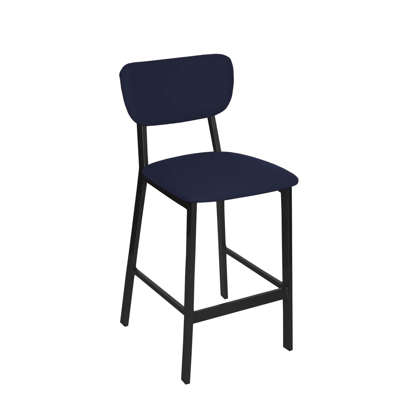 BFM Seating Hamilton Side Barstool, Grade 3 Vinyl Seat & Back - Steel Frame - Sand Black Finish(BFM - JS10B) - SchoolOutlet