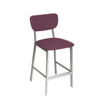 BFM Seating Hamilton Side Barstool, Grade 3 Vinyl Seat & Back - Steel Frame - Platinum Finish - (BFM - JS10B) - SchoolOutlet