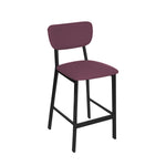 BFM Seating Hamilton Side Barstool, Grade 3 Vinyl Seat & Back - Steel Frame - Sand Black Finish(BFM - JS10B) - SchoolOutlet
