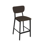 BFM Seating Hamilton Side Barstool, Grade 3 Vinyl Seat & Back - Steel Frame - Sand Black Finish(BFM - JS10B) - SchoolOutlet