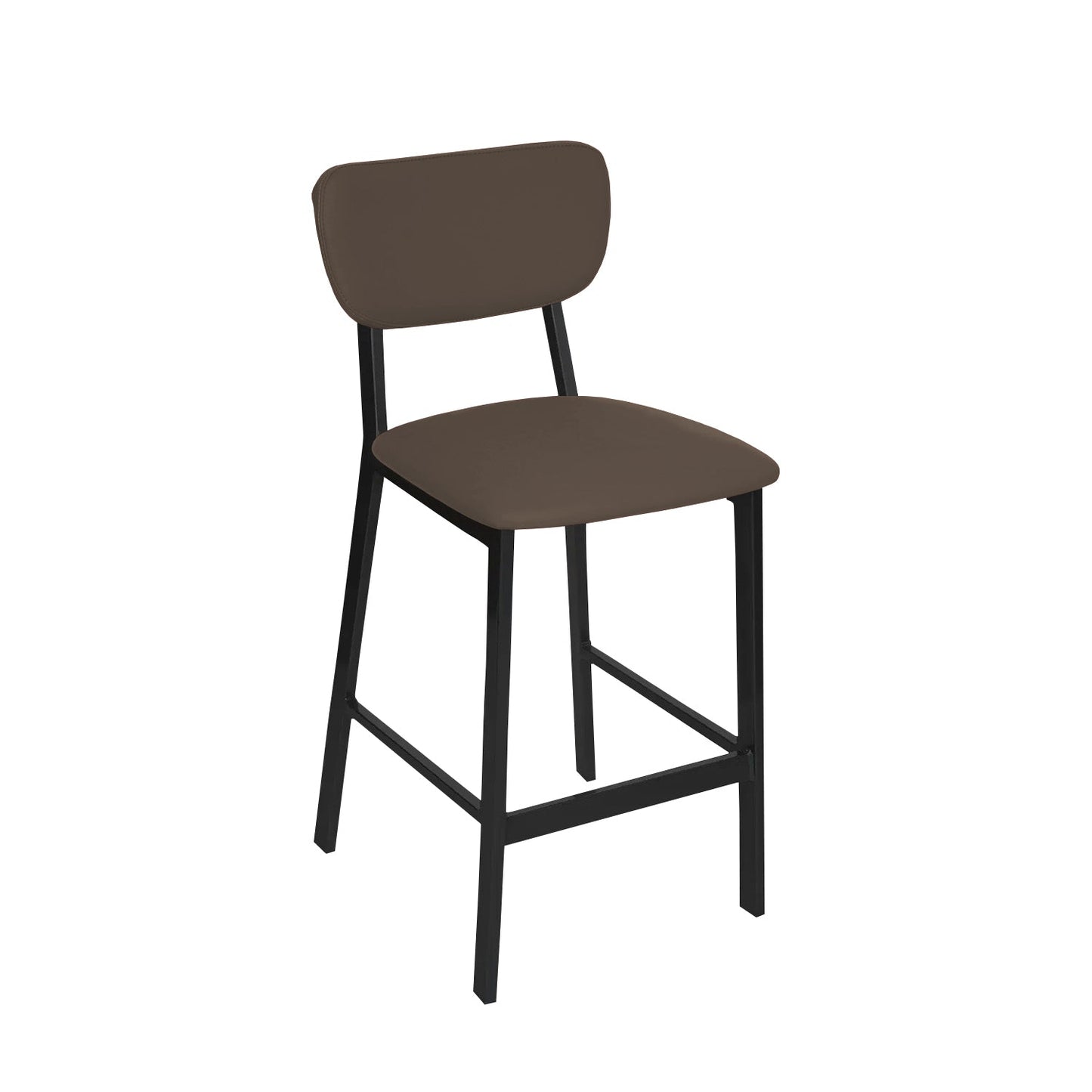 BFM Seating Hamilton Side Barstool, Grade 3 Vinyl Seat & Back - Steel Frame - Sand Black Finish(BFM - JS10B) - SchoolOutlet