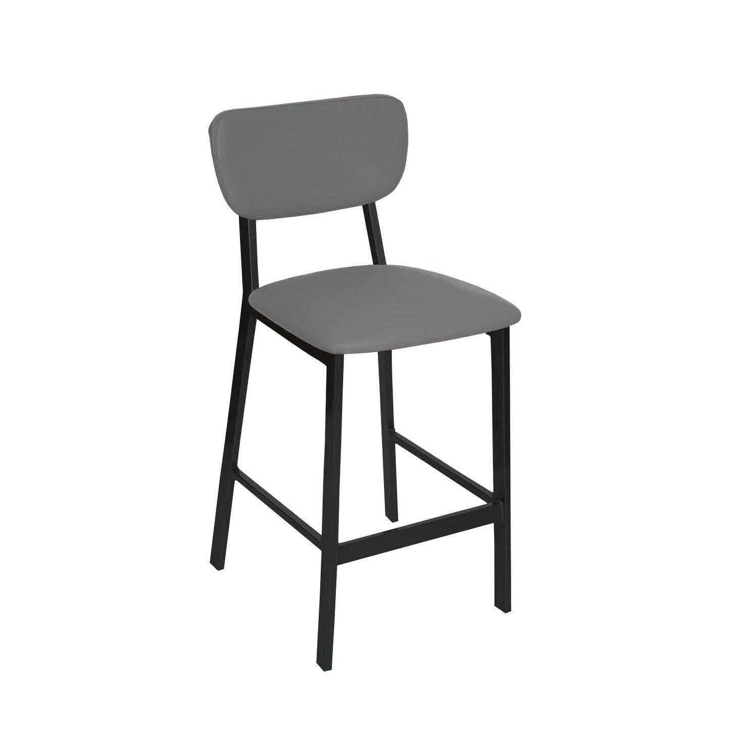 BFM Seating Hamilton Side Barstool, Grade 3 Vinyl Seat & Back - Steel Frame - Sand Black Finish(BFM - JS10B) - SchoolOutlet