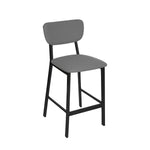 BFM Seating Hamilton Side Barstool, Grade 3 Vinyl Seat & Back - Steel Frame - Sand Black Finish(BFM - JS10B) - SchoolOutlet