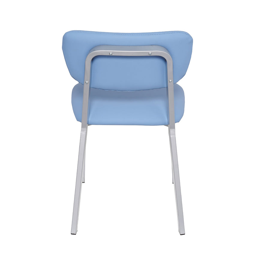 BFM Seating Hamilton Side Chair, Grade 3 Vinyl Seat & Back - Steel Frame - Platinum Finish - (BFM - JS10C) - SchoolOutlet
