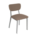 BFM Seating Hamilton Side Chair, Grade 3 Vinyl Seat & Back - Steel Frame - Platinum Finish - (BFM - JS10C) - SchoolOutlet