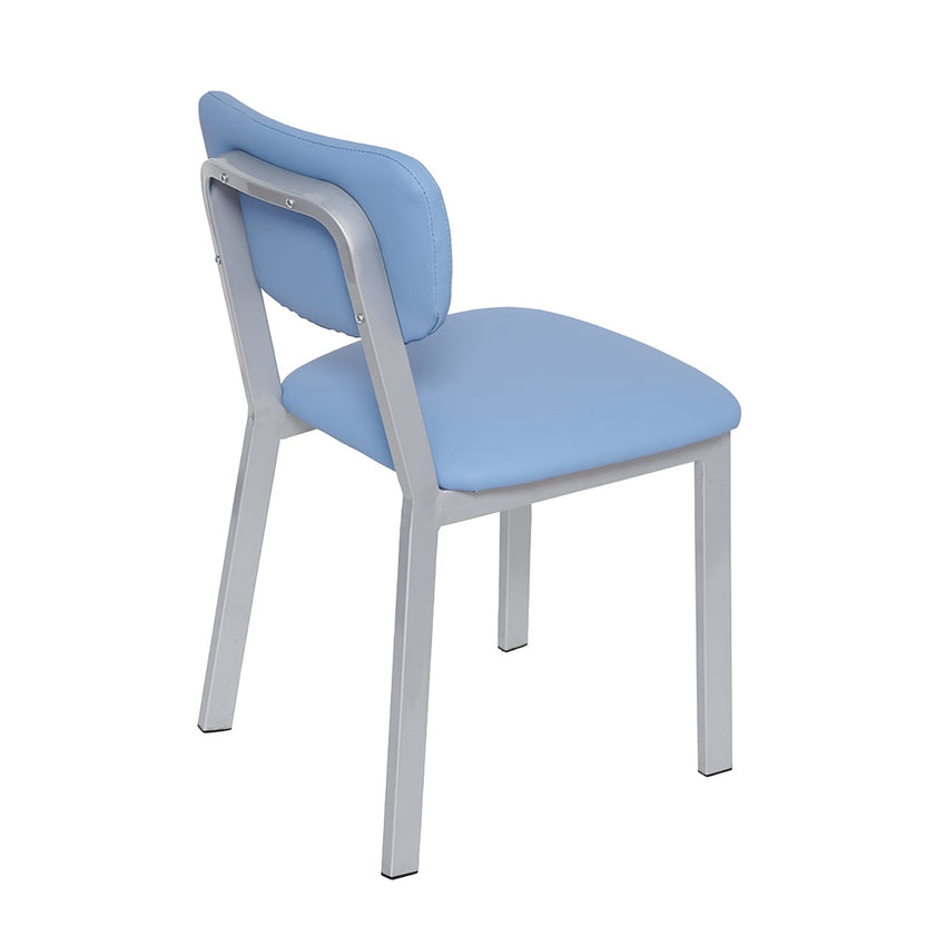 BFM Seating Hamilton Side Chair, Grade 3 Vinyl Seat & Back - Steel Frame - Platinum Finish - (BFM - JS10C) - SchoolOutlet