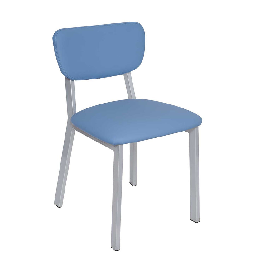 BFM Seating Hamilton Side Chair, Grade 3 Vinyl Seat & Back - Steel Frame - Platinum Finish - (BFM - JS10C) - SchoolOutlet