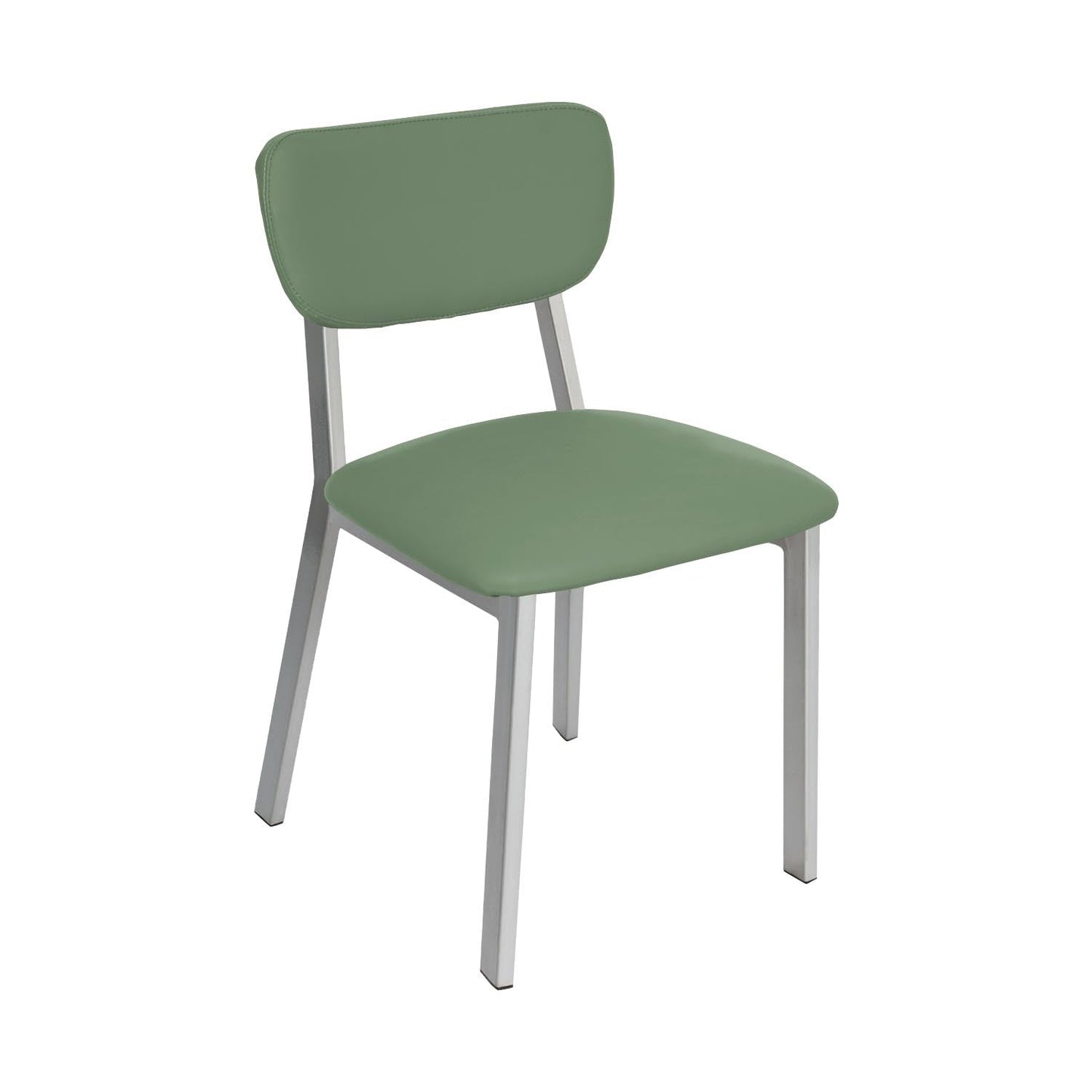 BFM Seating Hamilton Side Chair, Grade 3 Vinyl Seat & Back - Steel Frame - Platinum Finish - (BFM - JS10C) - SchoolOutlet