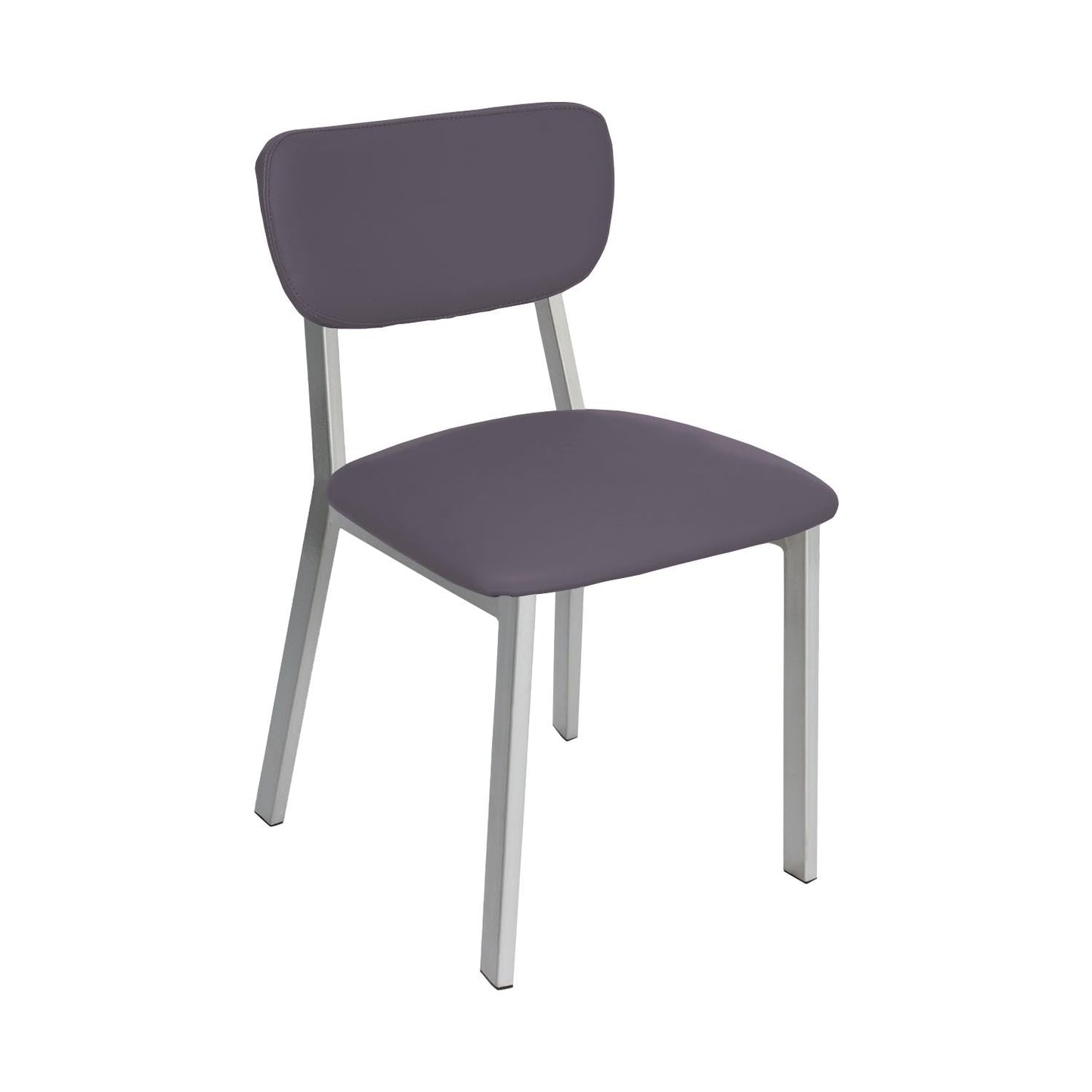 BFM Seating Hamilton Side Chair, Grade 3 Vinyl Seat & Back - Steel Frame - Platinum Finish - (BFM - JS10C) - SchoolOutlet