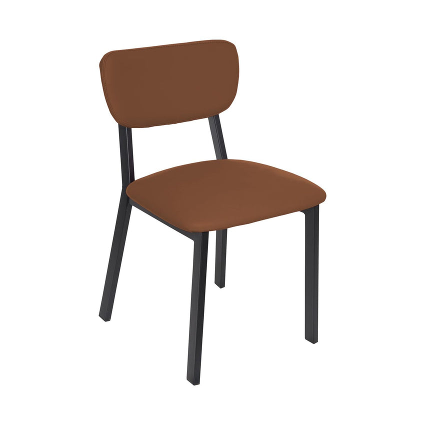 BFM Seating Hamilton Side Chair, Grade 3 Vinyl Seat & Back - Steel Frame - Sand Black Finish - (BFM - JS10C) - SchoolOutlet