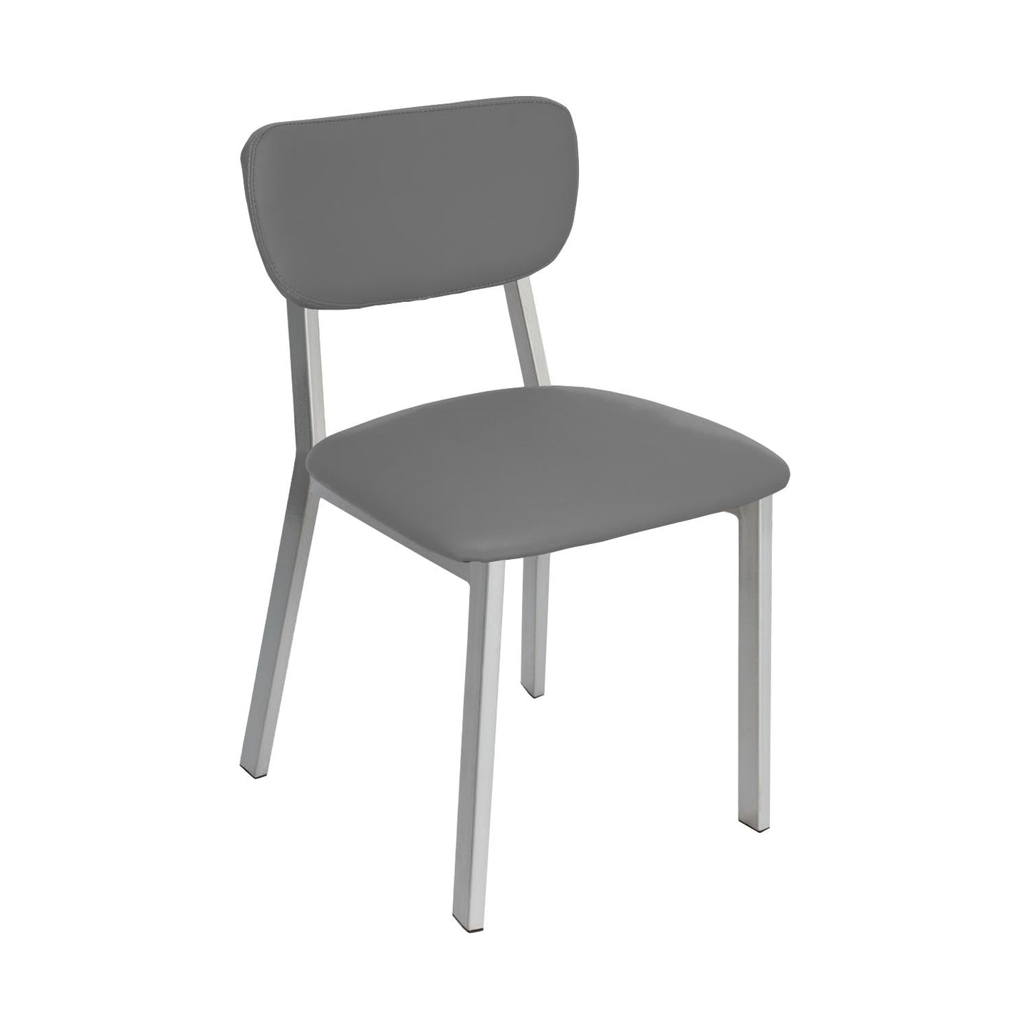 BFM Seating Hamilton Side Chair, Grade 3 Vinyl Seat & Back - Steel Frame - Platinum Finish - (BFM - JS10C) - SchoolOutlet