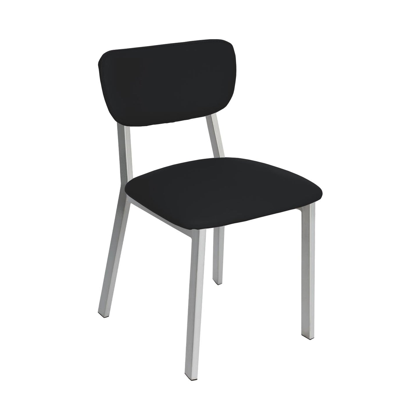 BFM Seating Hamilton Side Chair, Grade 3 Vinyl Seat & Back - Steel Frame - Platinum Finish - (BFM - JS10C) - SchoolOutlet