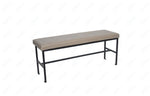BFM Seating Meghan 2 - Seat Bolt - Down Bench, Grade 4 Upholstered Seat - Steel Frame - Sand Black Finish - (BFM - JS337MWH) - SchoolOutlet