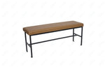 BFM Seating Meghan 2 - Seat Bolt - Down Bench, Grade 4 Upholstered Seat - Steel Frame - Sand Black Finish - (BFM - JS337MWH) - SchoolOutlet