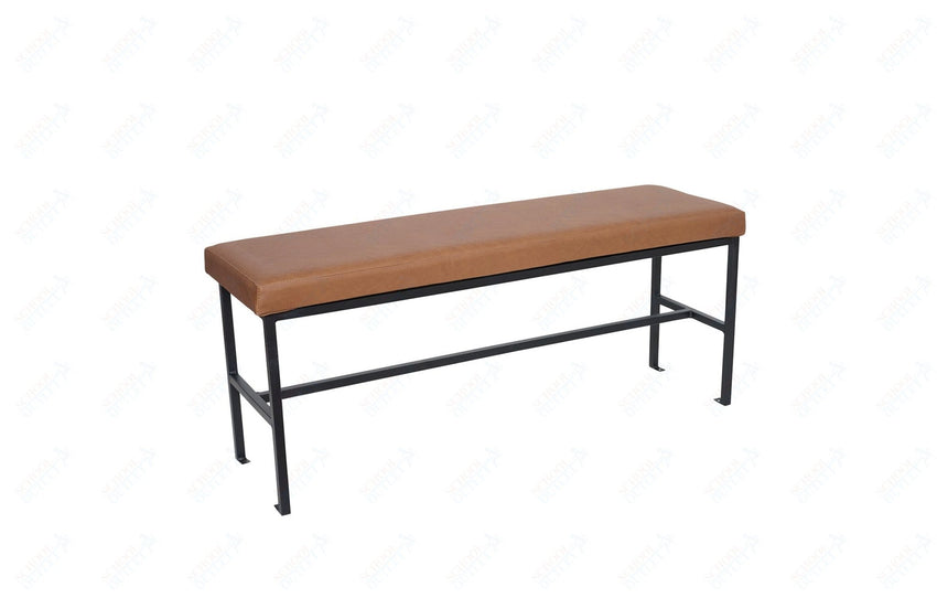 BFM Seating Meghan 2 - Seat Bolt - Down Bench, Grade 4 Upholstered Seat - Steel Frame - Sand Black Finish - (BFM - JS337MWH) - SchoolOutlet