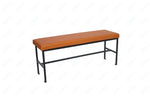 BFM Seating Meghan 2 - Seat Bolt - Down Bench, Grade 4 Upholstered Seat - Steel Frame - Sand Black Finish - (BFM - JS337MWH) - SchoolOutlet